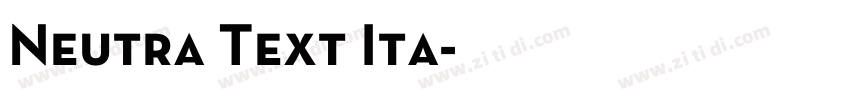 Neutra Text Ita字体转换